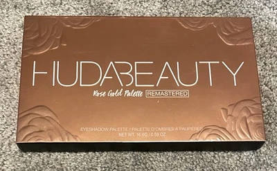 Paleta de sombras de ojos Huda Beauty oro rosa remasterizada 18 totalmente nueva en caja Foto 1 de 4