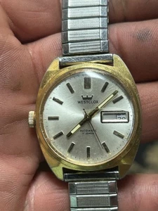 VTG MENS WESTCLOX AUTOMATIC WRIST WATCH A-361-1 WATCHMAKER 17 JEWEL DAY DATE #11 - Picture 1 of 11