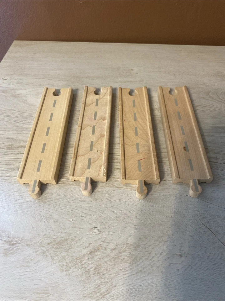 Wooden Toy Train Tracks. 4 pieces. Good conditioned.  - Image 1 of 1