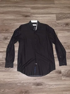 Camisa Robert Graham Para Hombre 16.5 42 Negra Micro Geo Manga Larga Con Botones LSET01 - Imagen 1 de 6