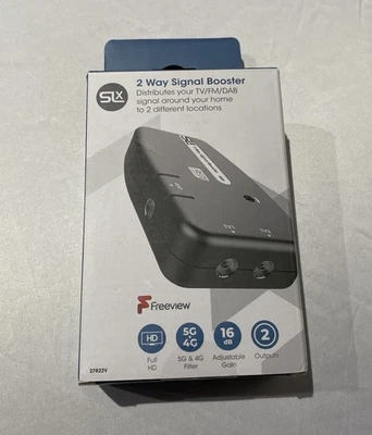 SLx TV Signal Booster Aerial Amplifier, 2 Way Signal Distribution Amplifier (B1) - Image 1 of 4