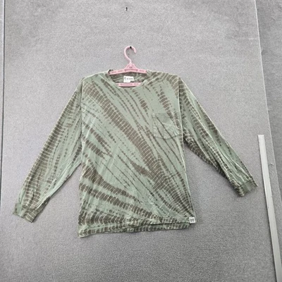 Camisa Victoria's Secret ROSA Mujer L Verde Estampado Gráfico Tie-Dye Bolsillo Crew Foto 1 de 4