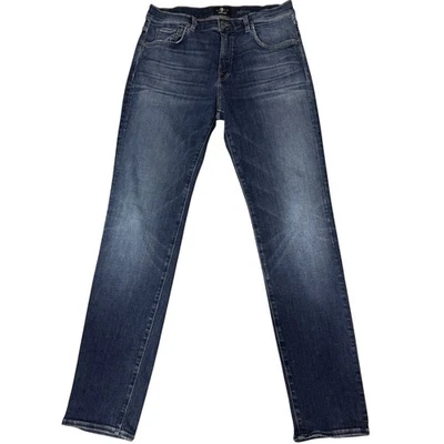 7 For All Mankind Womens Adrien Luxe Sport Denim Jeans Size 33 Dark Wash - Image 1 of 4