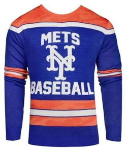 New RARE! NEW YORK METS Crew Sweater Glow in the Dark Size M ___S141 - Picture 1 of 3