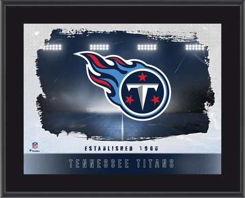 Tennessee Titans 10.5" x 13" Sublimated Horizontal Team Logo Plaque Cover