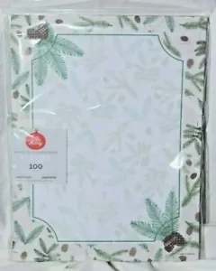 Gartner Studios Be Merry Stationery Letterhead Paper PineCone 100 Ct 8.5X11 - Picture 1 of 2
