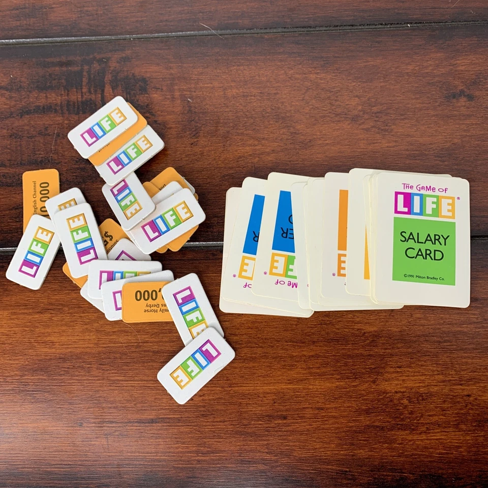 Game of Life 1991 Board Game Replacement Parts Pieces Tiles Cards INCOMPLETE - Image 1 of 1