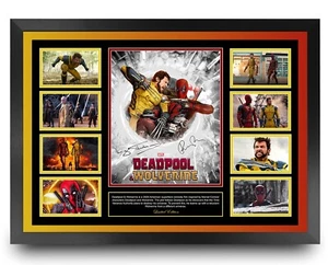 DEADPOOL WOLVERINE 2024 MARVEL MOVIE SIGNED FRAMED MEMORABILIA PRINT SIGNATURES - Picture 1 of 2