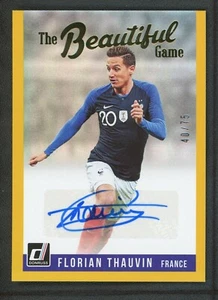 Autógrafos Panini Donruss The Beautiful Game 2018-19 de Florian Thauvin 40/75 automático - Imagen 1 de 2