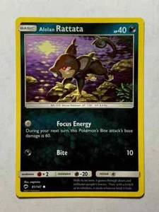 #081/147 ALOLAN RATTATA Común 2017 Pokémon Sombras Ardientes SM Juego de Luz - Imagen 1 de 2