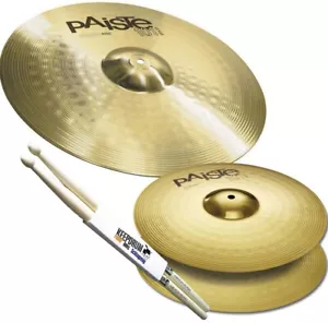 Paiste 101 Becken Set 14 Hihat 20 Ride Beckenset + keepdrum Drumsticks - Bild 1 von 4