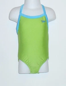 Speedo Girls One (1) Piece Racerback Swimsuit Bright Green Four (4) NWT - Picture 1 of 2