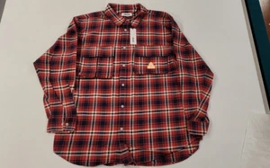 PALACE SKATEBOARDS CARGO POCKET FLANNEL BUTTON SHIRT WINTER RED XL SUPREME FERG - Picture 1 of 8