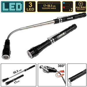 Taschenlampe Magnetheber Magnetstab LED Flexibel Teleskop 560 mm Lampe Heber - Bild 1 von 7