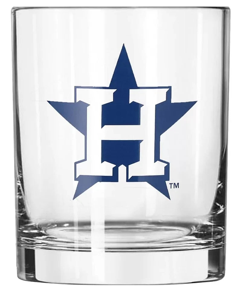 Houston Astros MLB Game Day Rocks Glass for Whiskey, Old Fashioned, Scotch 14oz - Image 1 of 2