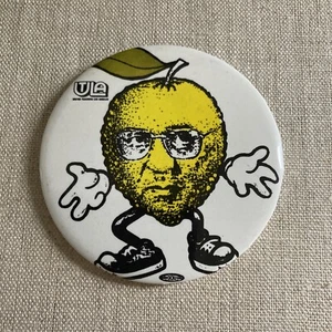 UTLA United Teachers Los Angeles Pinback Button Lemon Man Head Pinback Button - Picture 1 of 5
