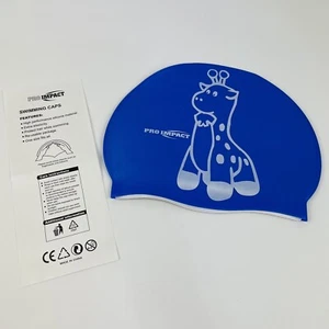 Kids Pro Impact Silicone Unisex Water Proof Swimming Cap for Long and Short Hair - Picture 1 of 4