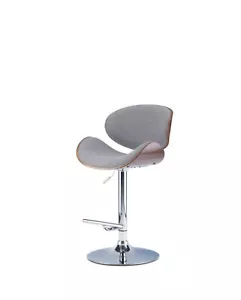 Simpli Home Marana Adjustable Bar Stool in Gray and Brown - Picture 1 of 13