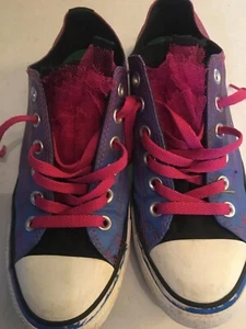 Converse Kinder Größe 6 Mehrfarbig Crayola Tropfmuster, Mehrzungenspitze Verwendbar - Bild 1 von 11