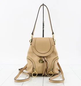 Chloe Beige Leder Olga Rucksack 2-Wege Tasche - Bild 1 von 12