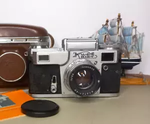 Film Camera 35mm Kiev 4 Rangefinder Jupiter-8M Lens Contax Copy USSR Tested used - Picture 1 of 17