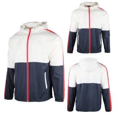 Water-Resistant Windbreaker Lightweight Zip-Up Hoodie Windproof Jacket for Men - Imagem 1 de 4