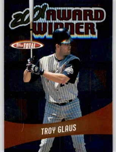 Topps Total 2001 ganador del premio Troy Glaus 2002 inserto de lámina MLB PWE Angels #9 - Imagen 1 de 2