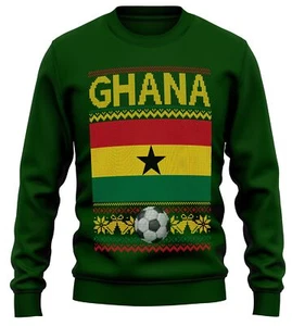 Ghana Ugly Christmas Sweatshirt Football World Xmas Gifts For Him Her Soccer ... - Picture 1 of 14