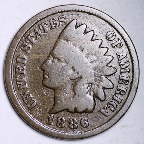 1886 TYPE 2 INDIAN HEAD CENT G/VG FREE SHIPPING LOWEST PRICES ON THE BAY Cover