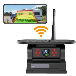 1080P Solar Wireless Magnetic Backup Camera Car Truck Trailer RV iPhone Android - Picture 1 of 13