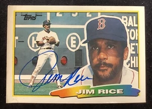 Jim Rice Signed 1988 Topps #181 Baseball Card Boston Red Sox Autograph HOF TPG 1 - Picture 1 of 2