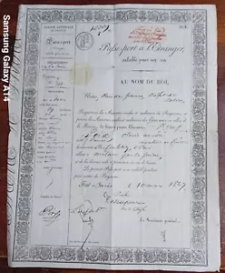Passe Port A L Etranger Italie Milan 1847 - Bild 1 von 3