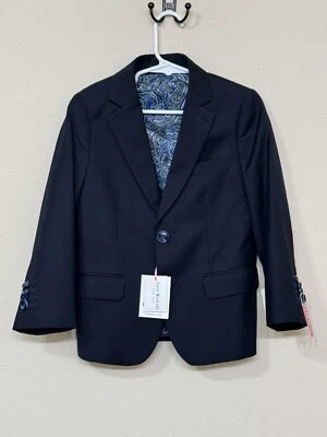 Chaqueta Blazer Isaac Mizrahi Niños Azul Marino Dos Botones Manga Larga Ajustada s 5 Foto 1 de 4