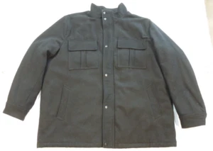 Apt. 9 Men's Jacket Wool Blend Coat Stand-Up Collar 4-Pocket Black Size XXL - Picture 1 of 13