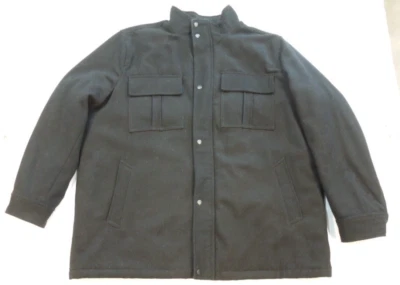 Apt. 9 Men's Jacket Wool Blend Coat Stand-Up Collar 4-Pocket Black Size XXL - Image 1 of 4