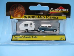 WOODLAND SCENICS N SCALE - AUTO SCENES - THOMPSON'S TRAVELIN' TRAILER - Picture 1 of 1