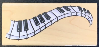 Estampilla de goma con teclas onduladas de piano Foto 1 de 4