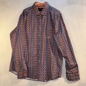 Suslo Couture Shirt 3XL Long Sleeve Button Down Men’s Multicolored Geometric - Picture 1 of 9