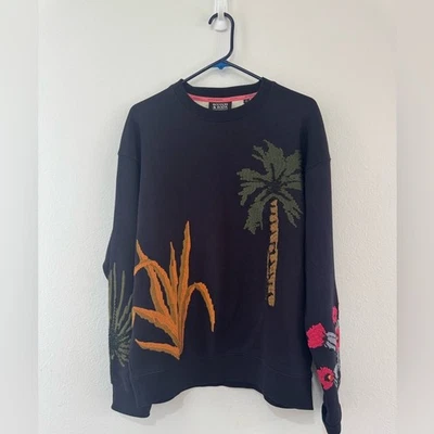 Suéter Scotch & Soda Cuello Redondo Negro con Diseño de Palmera Para Hombre Talla Pequeña Foto 1 de 4