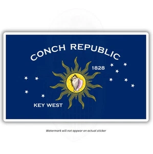 Key West Florida 3” Flag Sticker Decal Conch Republic EYW Fishing FL South - Picture 1 of 1