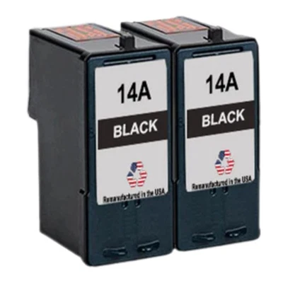Compatible Ink Cartridge For Lexmark 14A Twin Black -USA - Image 1 of 2