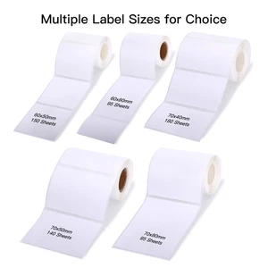 Thermal Printing Label Paper Self-Adhesive Label Printer Sticker Printable TDW - Afbeelding 1 van 12