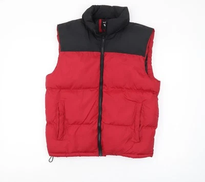 Brave Soul Men's Red Puffer Waistcoat S - Image 1 of 4