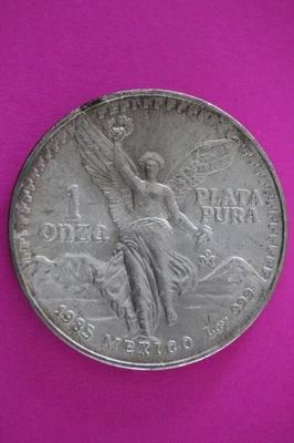1985 Libertad Mexico 1 OZ Silver Coin Guaranteed Authentic & Genuine 1 Onza 2386 - Image 1 of 3