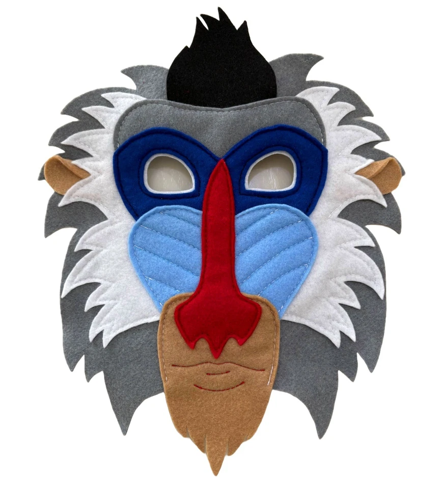 Rafiki Mask costume lion king boys Men's Monkey Mandrill gift book day - Image 1 of 1
