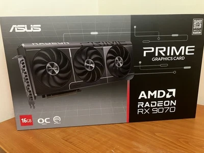 Asus PRIME RX9070 OC - PCIe5 16GB DDR6 HDMI 3 DP - 2610MHz Clock Overclocked - Image 1 of 4