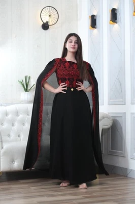 mujer bordado Thobe bordado tradicional sin mangas TATREEZ Heritage - Imagen 1 de 4