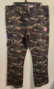 Wrangler Men's 42x30 Relaxed Fit Cargo Pants GREEN CAMO Fleece Lined #53525 - Picture 1 of 12
