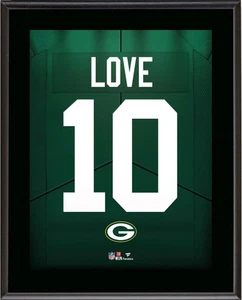 Jordan Love Green Bay Packers 10.5" x 13" Jersey Number Sublimated Player Plaque - Picture 1 of 1