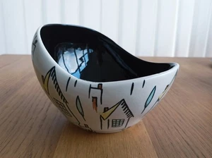 Vintage Beswick "Dächer" Form 1349 asymmetrische Schale (Hallam & Hayward)  - Bild 1 von 6